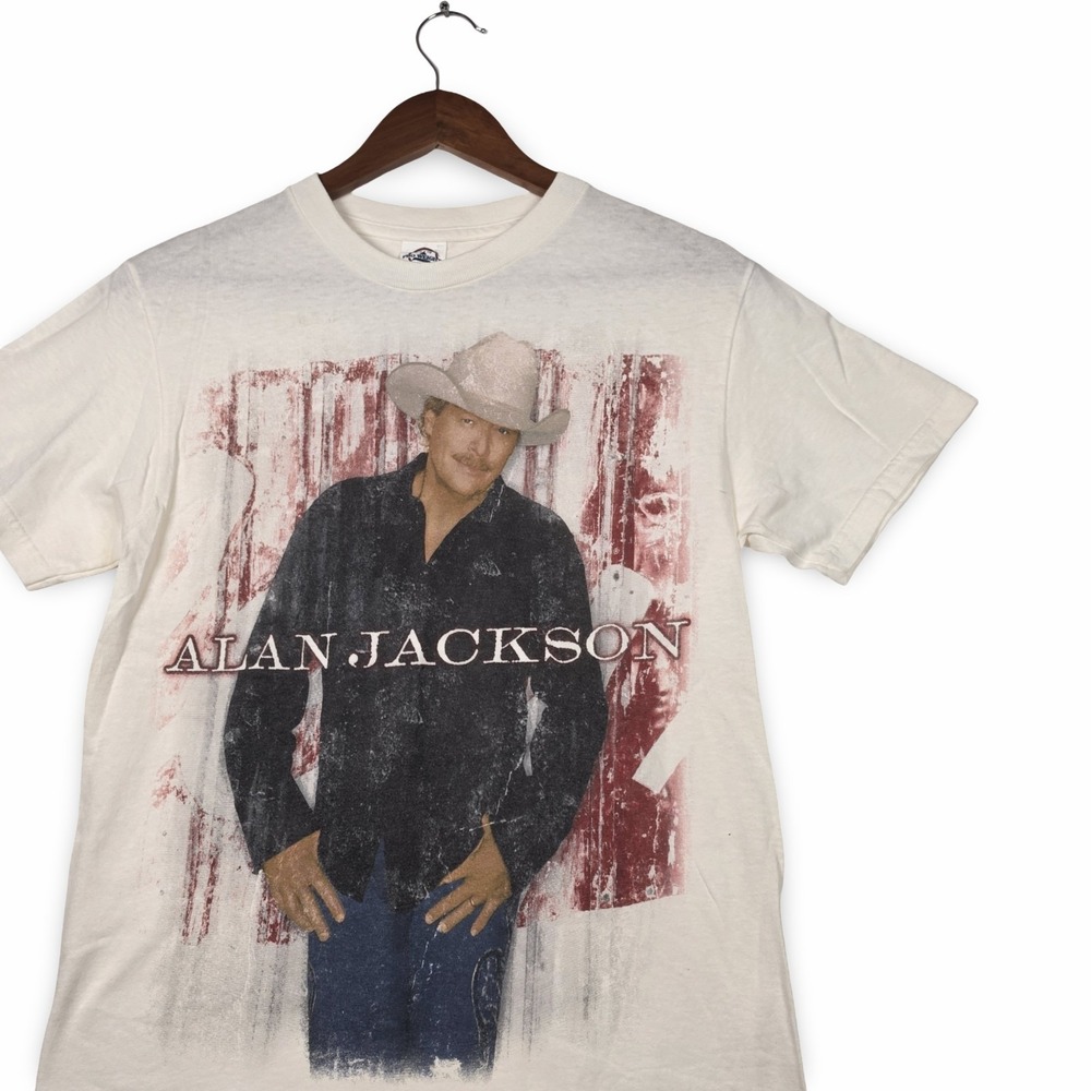 Alan Jackson 2012 Tour Concert T-Shirt Mens Size Small Cream Country Music Tee S